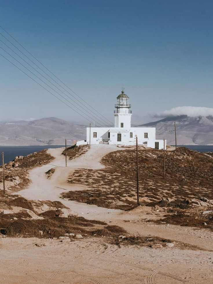 The Armenistis lighthouse on the northern tip of Mykonos